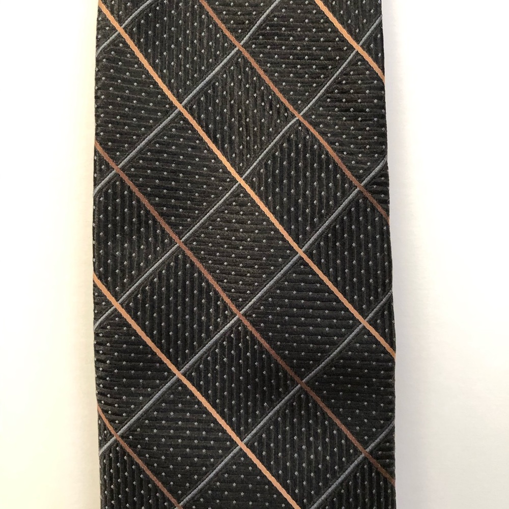 Men’s Pronto Uomo Black Silk Tie EUC - Picture 2 of 6